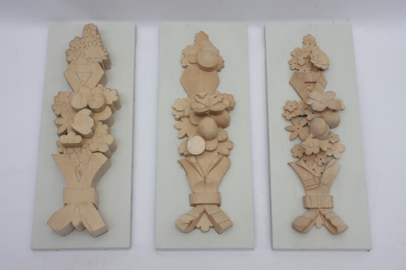 The stages of carving sample boards
