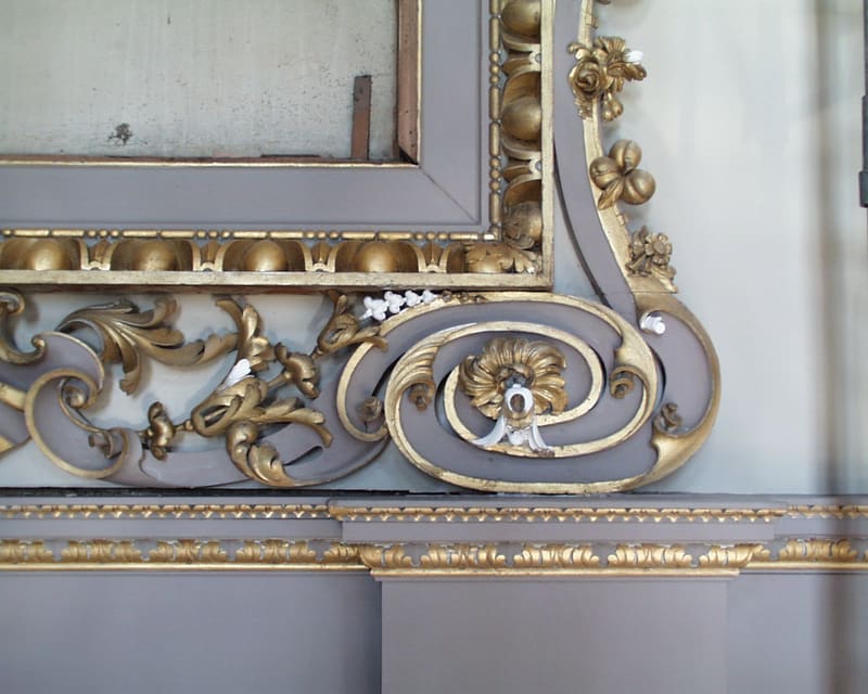 Painted and gilded frame