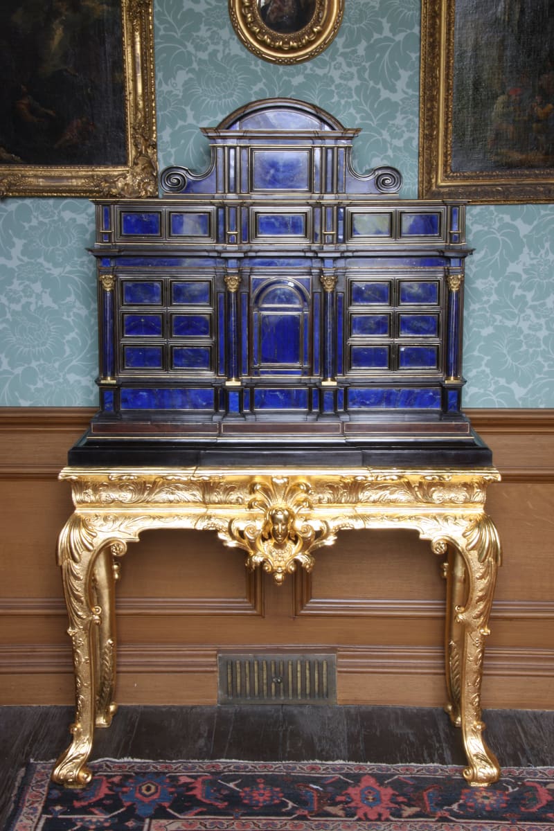 Lapis lazuli cabinet on stand