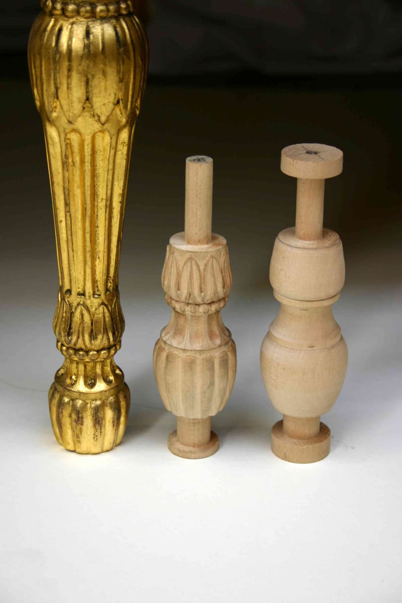 The stages from carving to gilding